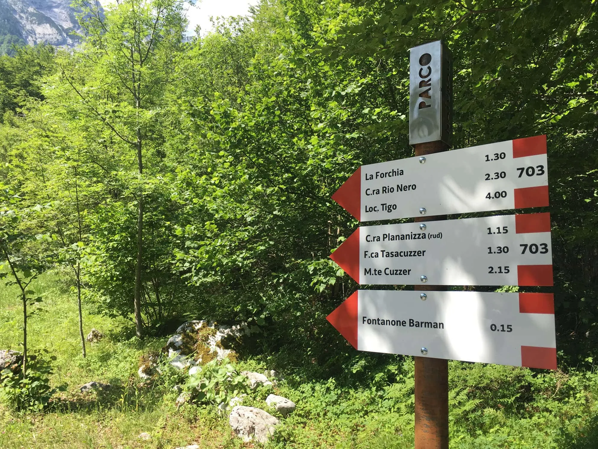 segnaletica parco prealpi