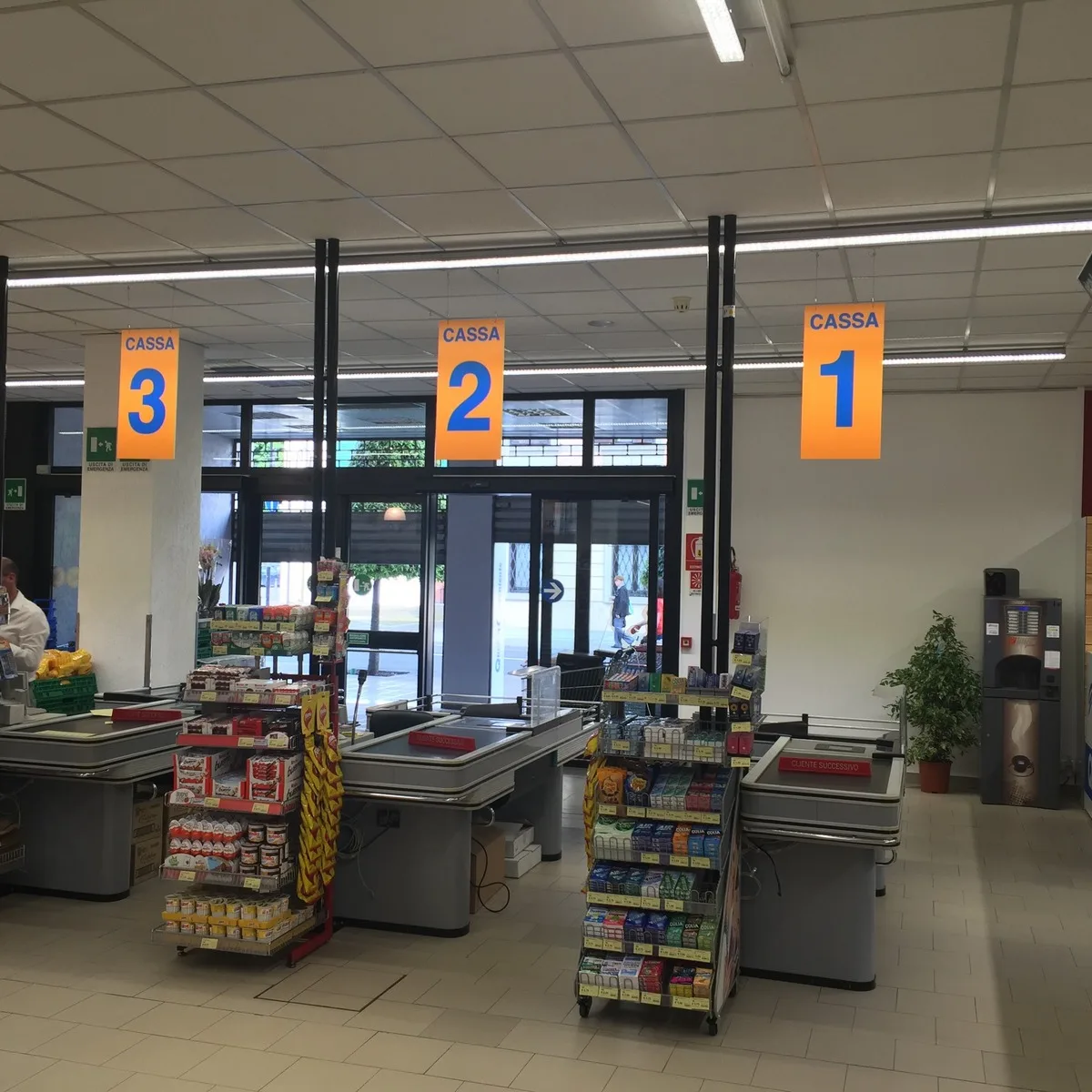segnaletiche casse supermercato