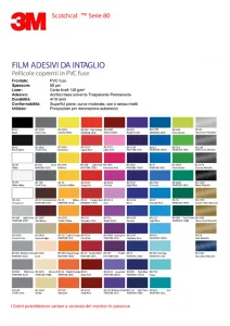 cartella colori 3m serie 80