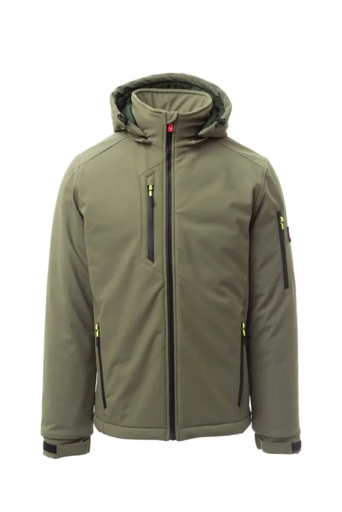 Softshell CREEK PAD, colore Verde Militare/Verde