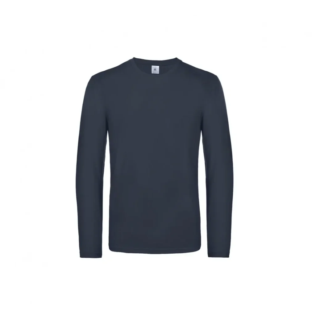 T-shirt B&C #E190 LSL, colore Navy