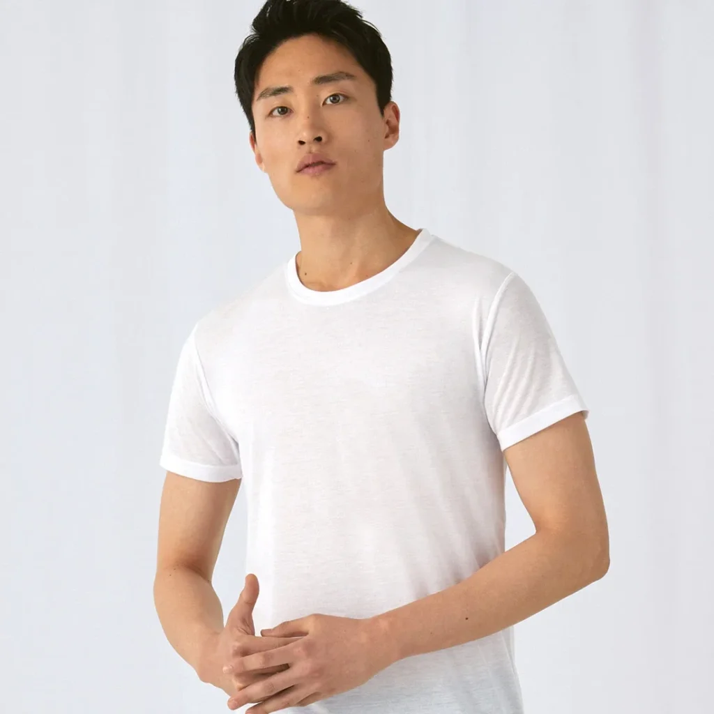 T-shirt B&C TM062 Sublimation /men, colore White