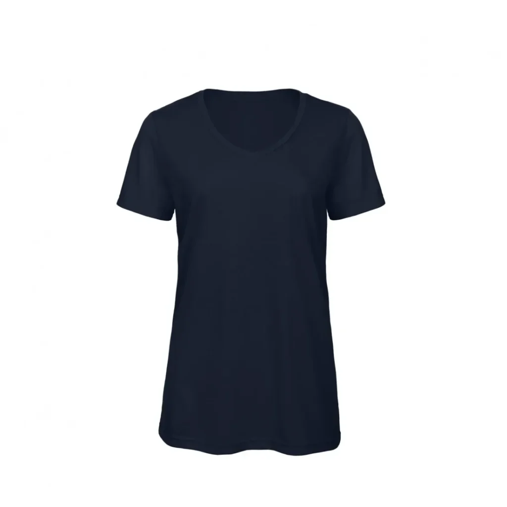 T-shirt B&C TW058 V Triblend /women, colore Navy