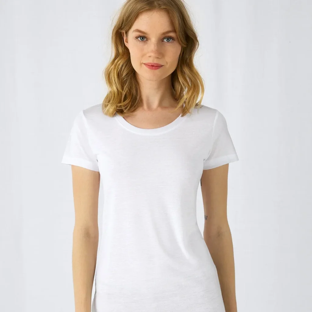 T-shirt B&C TW063 Sublimation /women, colore White