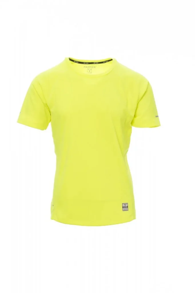 T-shirt RUNNING, colore Giallo Fluo