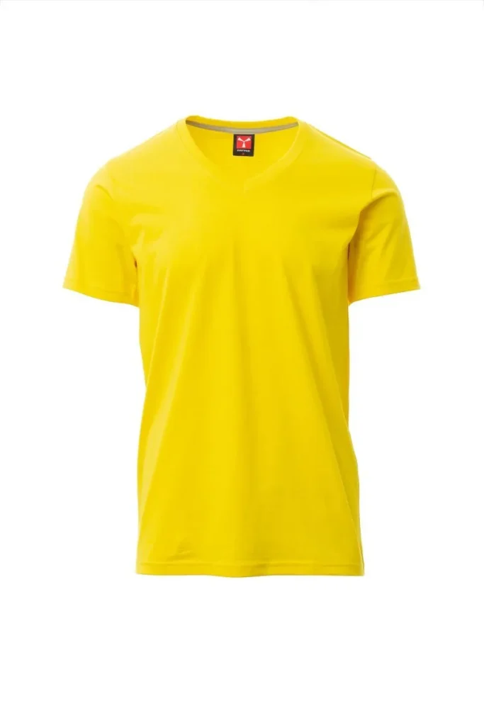 T-shirt V-NECK, colore Giallo