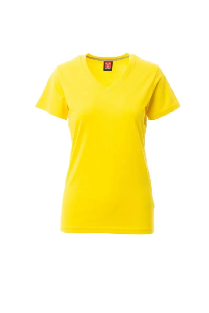 T-shirt V-NECK LADY, colore Giallo