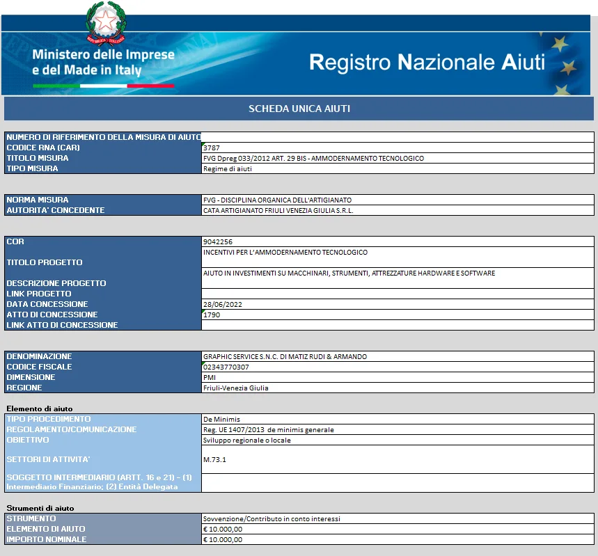Impresa trasparente