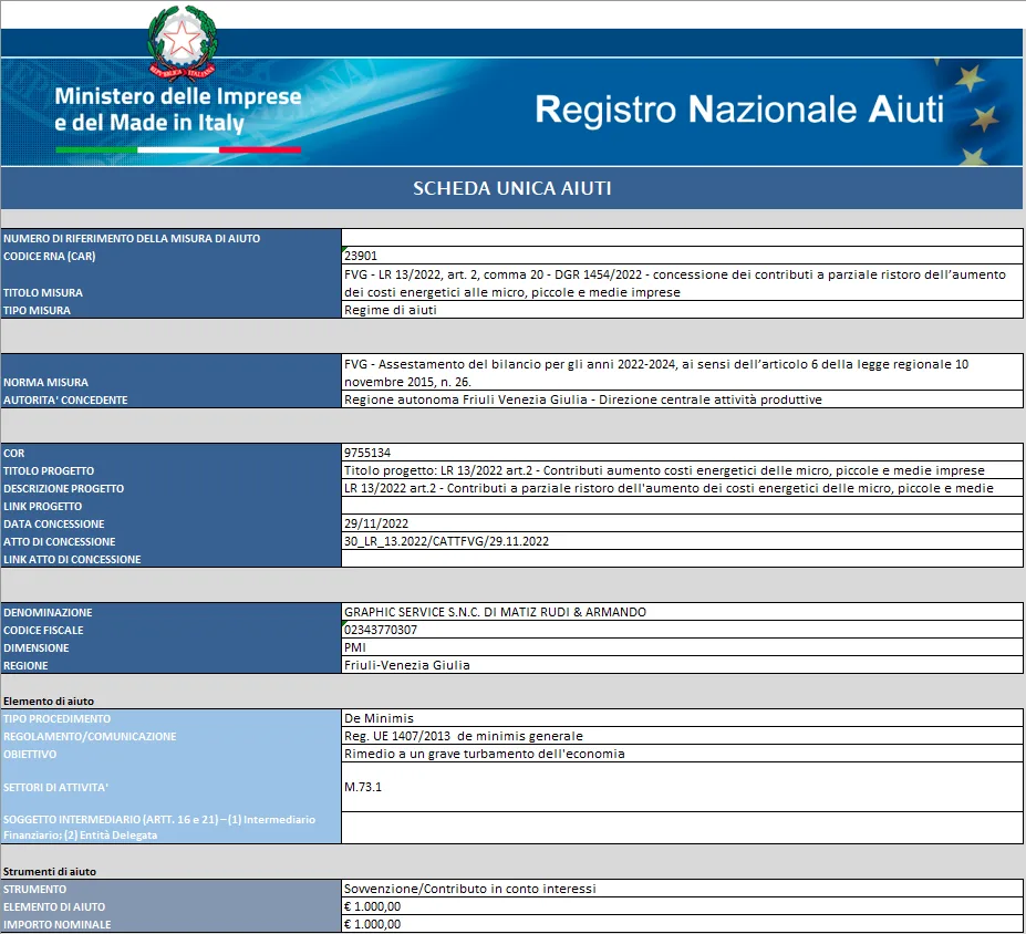 Impresa trasparente