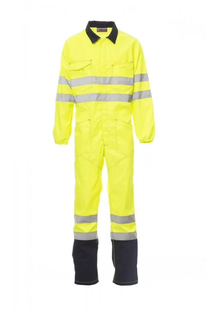 Tuta da lavoro SHIP, colore Giallo Fluo/Blu Navy