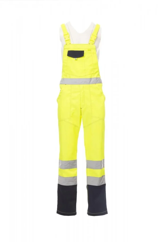 Tuta da lavoro SKILL, colore Giallo Fluo/Blu Navy